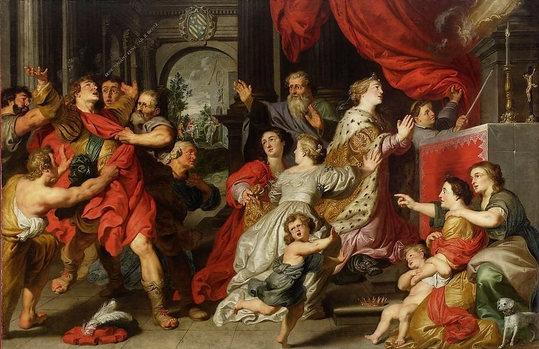 Santa Elisabetta d'Ungheria prega per la conversione di Berthold von Leinbach - Museo Nazionale di Varsavia
